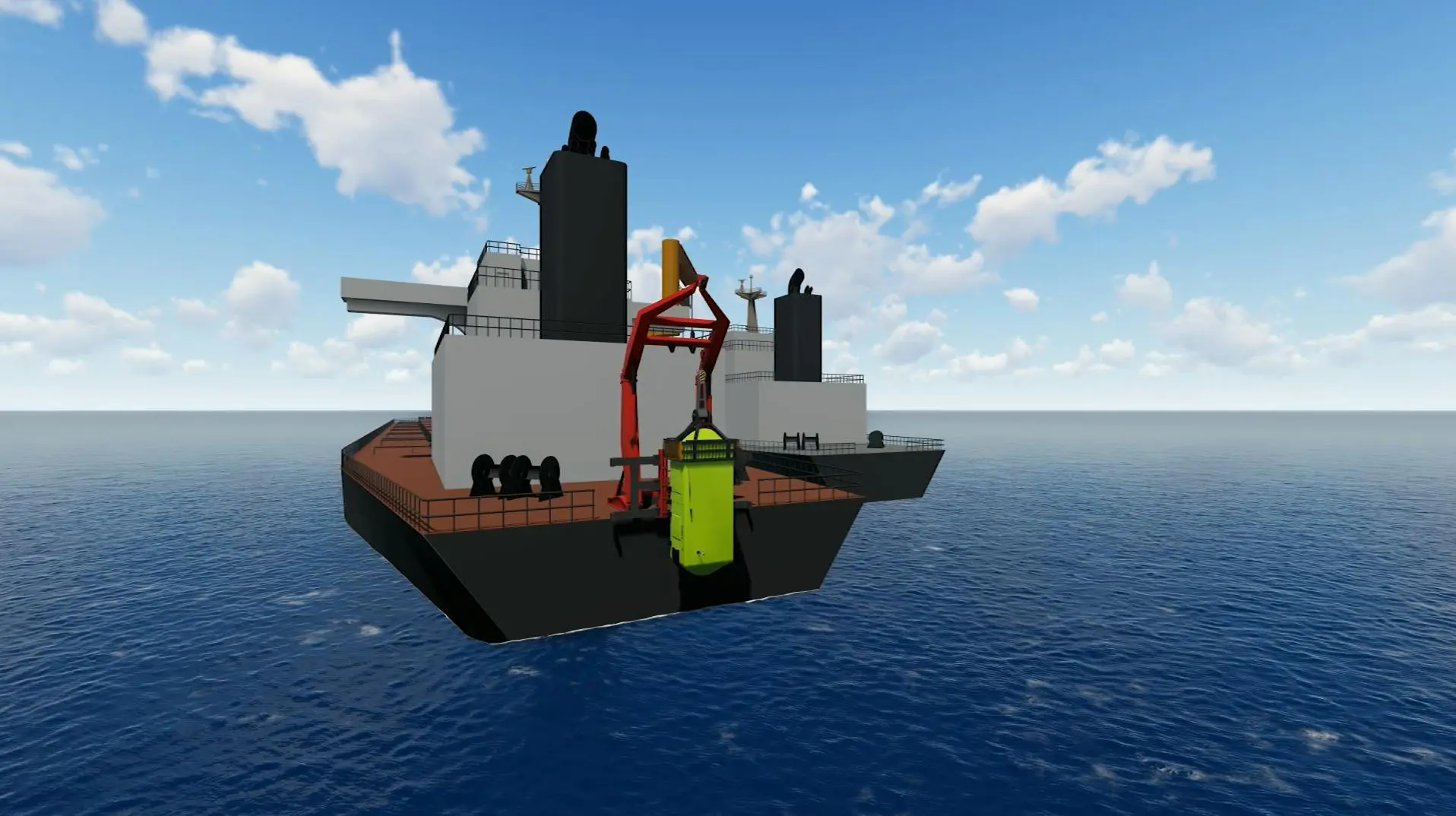 Towbot barge positioning — illustrative concept